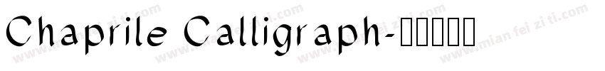 Chaprile Calligraph字体转换